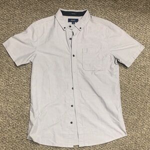 Roark Men's Light Gray Short Sleeve Button-Down Shirt